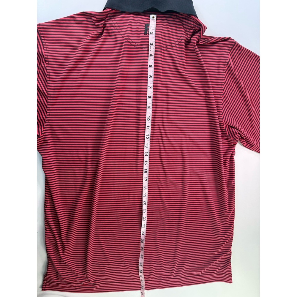 FootJoy ProDry Lisle Pine Valley Red Striped Performance Golf Polo XL - Picture 8 of 13